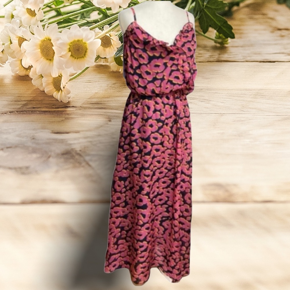 Miss Me Couture Pink Floral Ruffle Maxi Dress